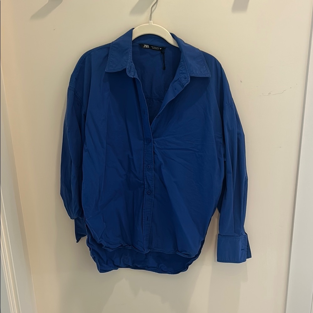 Zara Royal Blue Collared Shirt